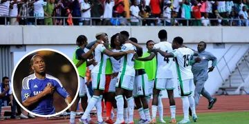 Star boys link-up: Chelsea Legend Didier Drogba poses shot with Afrobeats stars Wizkid and Burna Boy