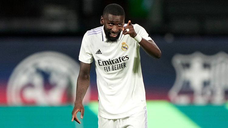 Photos: Antonio Rudiger gifts signed Real Madrid Jersey to Super Eagles forward