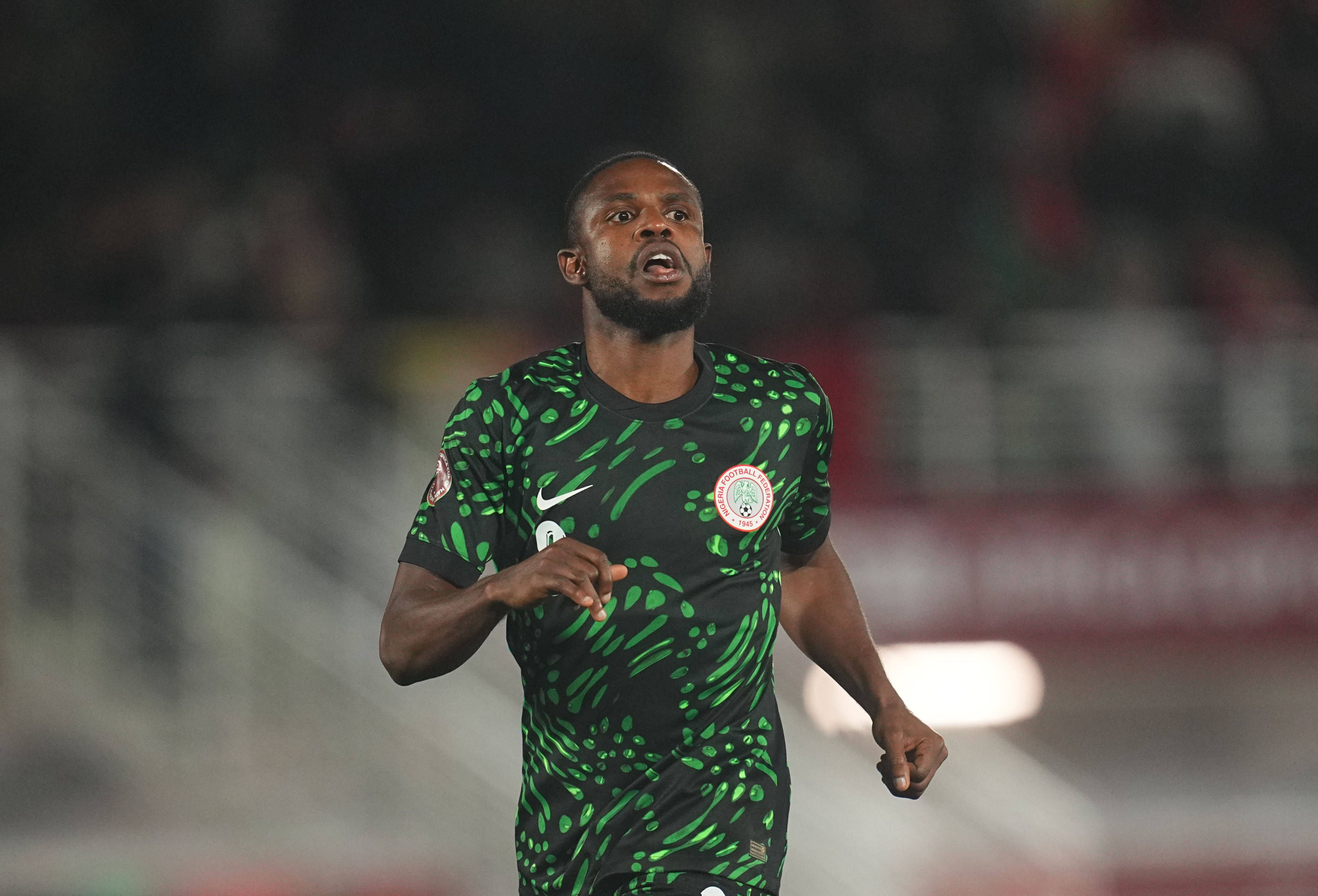 Frank Onyeka Nigeria looks on during the AFCON