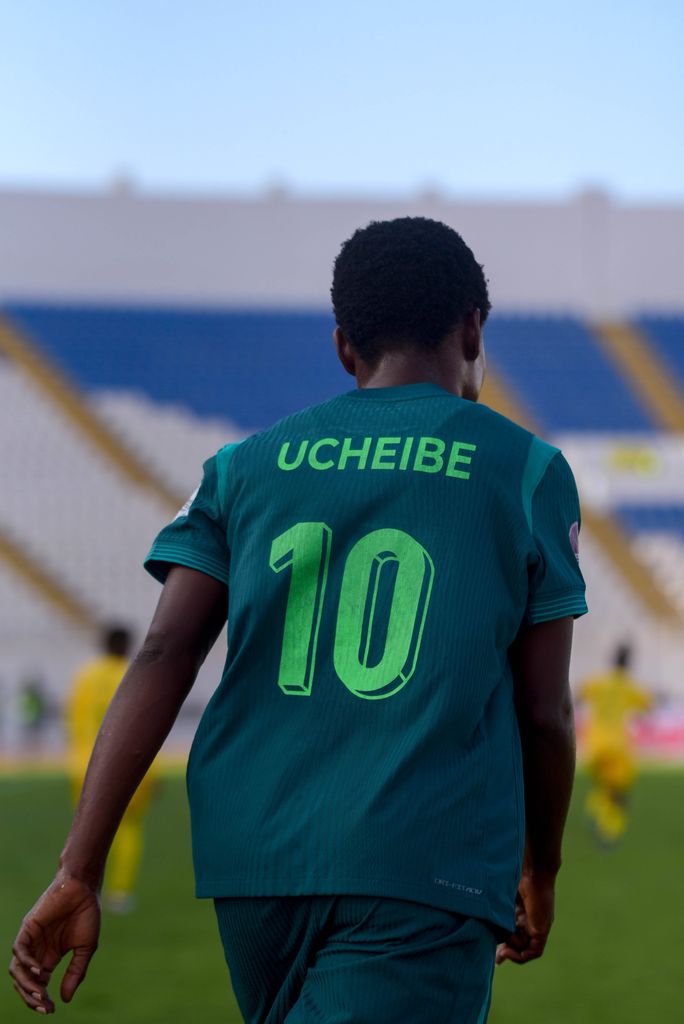 Christy Ucheibe during the 2025 WAFCON Semi Finals match between Nigeria and South Africa at Stade Larbi Zaouli on July 22, 2025 in Casablanca, Morocco. 