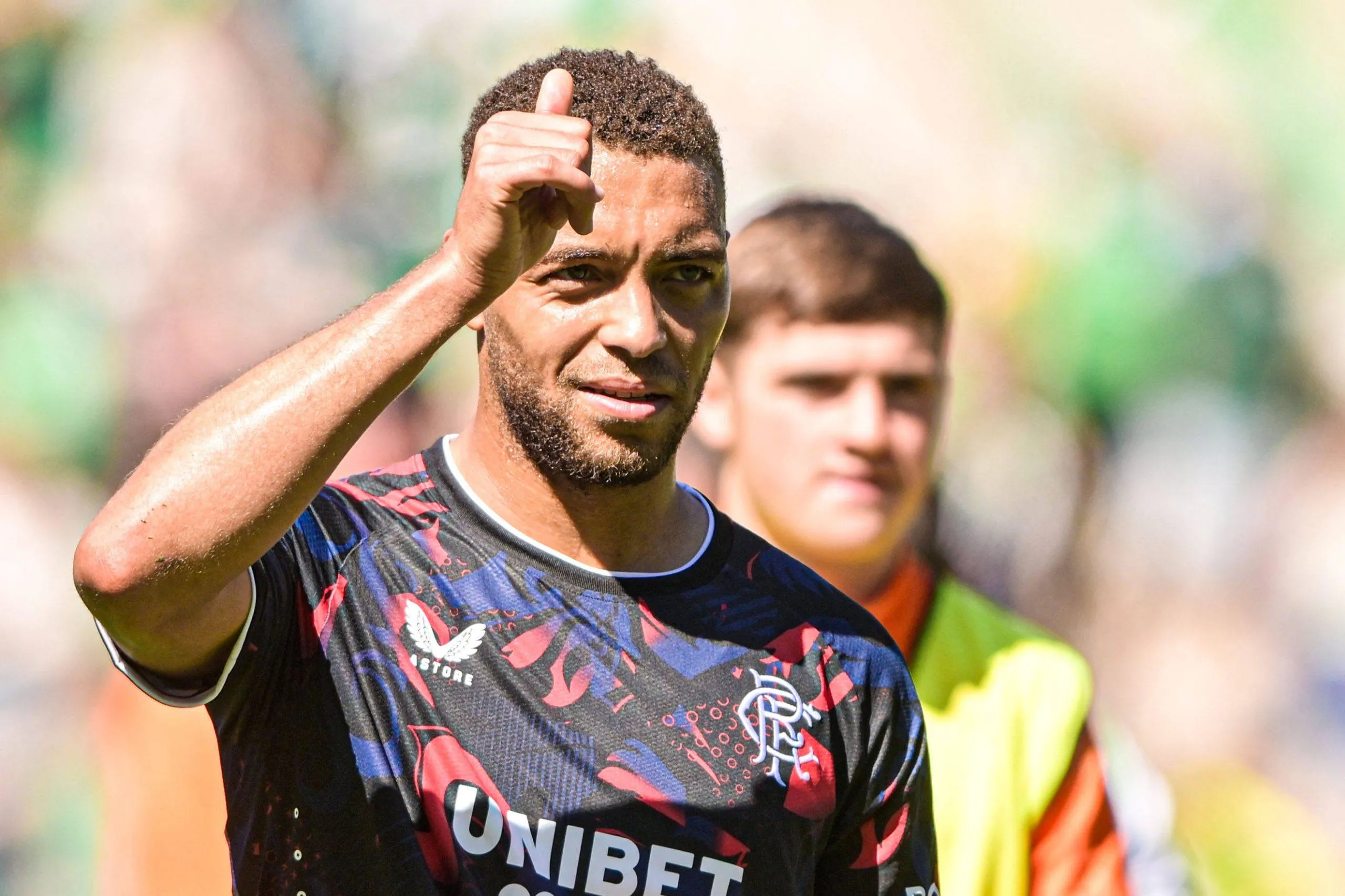 Hibernian v Rangers William Hill Premiership Cyriel Dessers of Rangers thanks fans