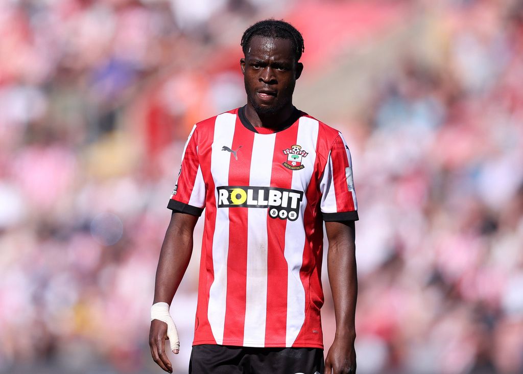 Kamaldeen Sulemana during the Southampton vs Manchester City Premier League match at St Mary s Stadium, Southampton