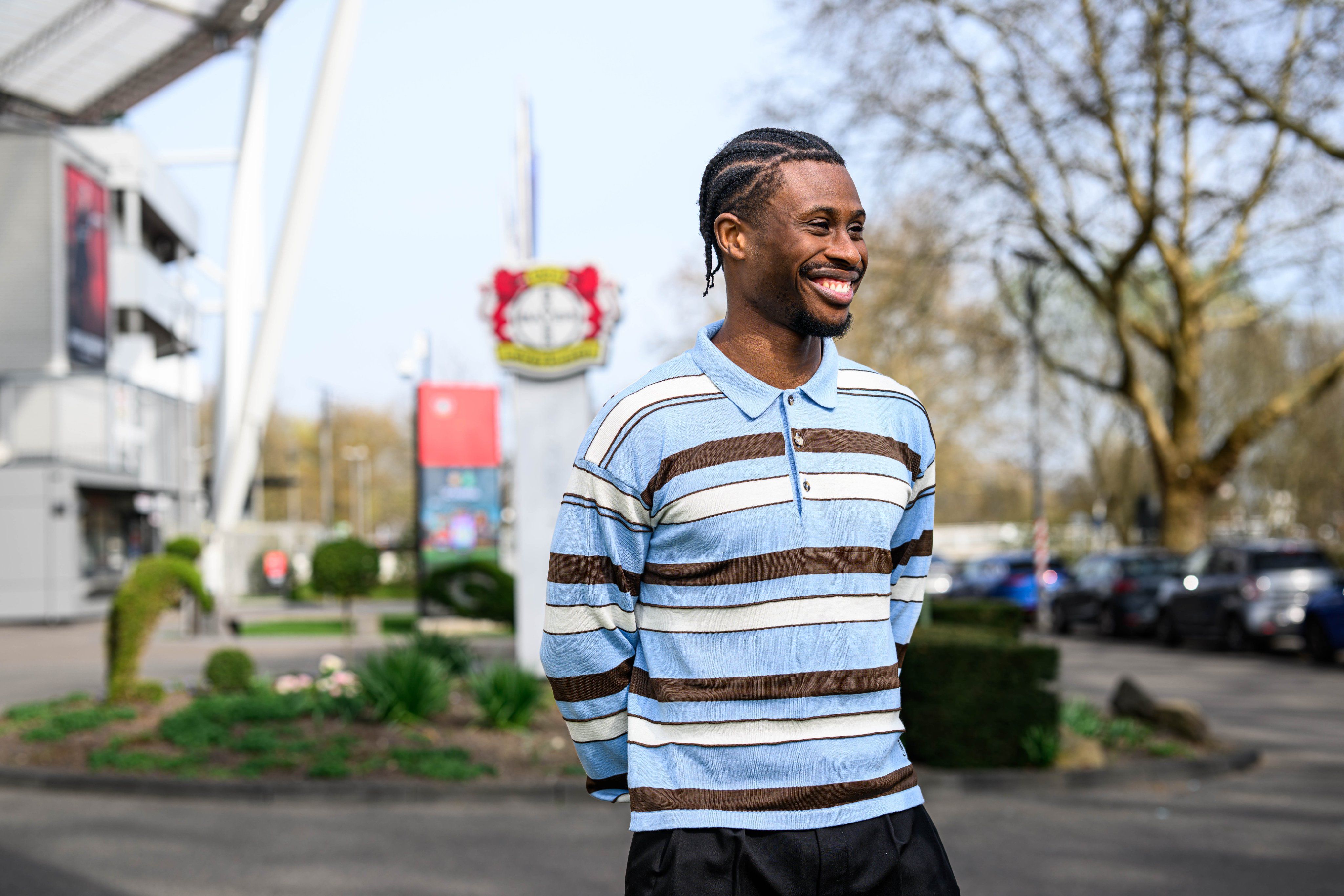 Nathan Tella after penning a new deal with Bayer Leverkusen