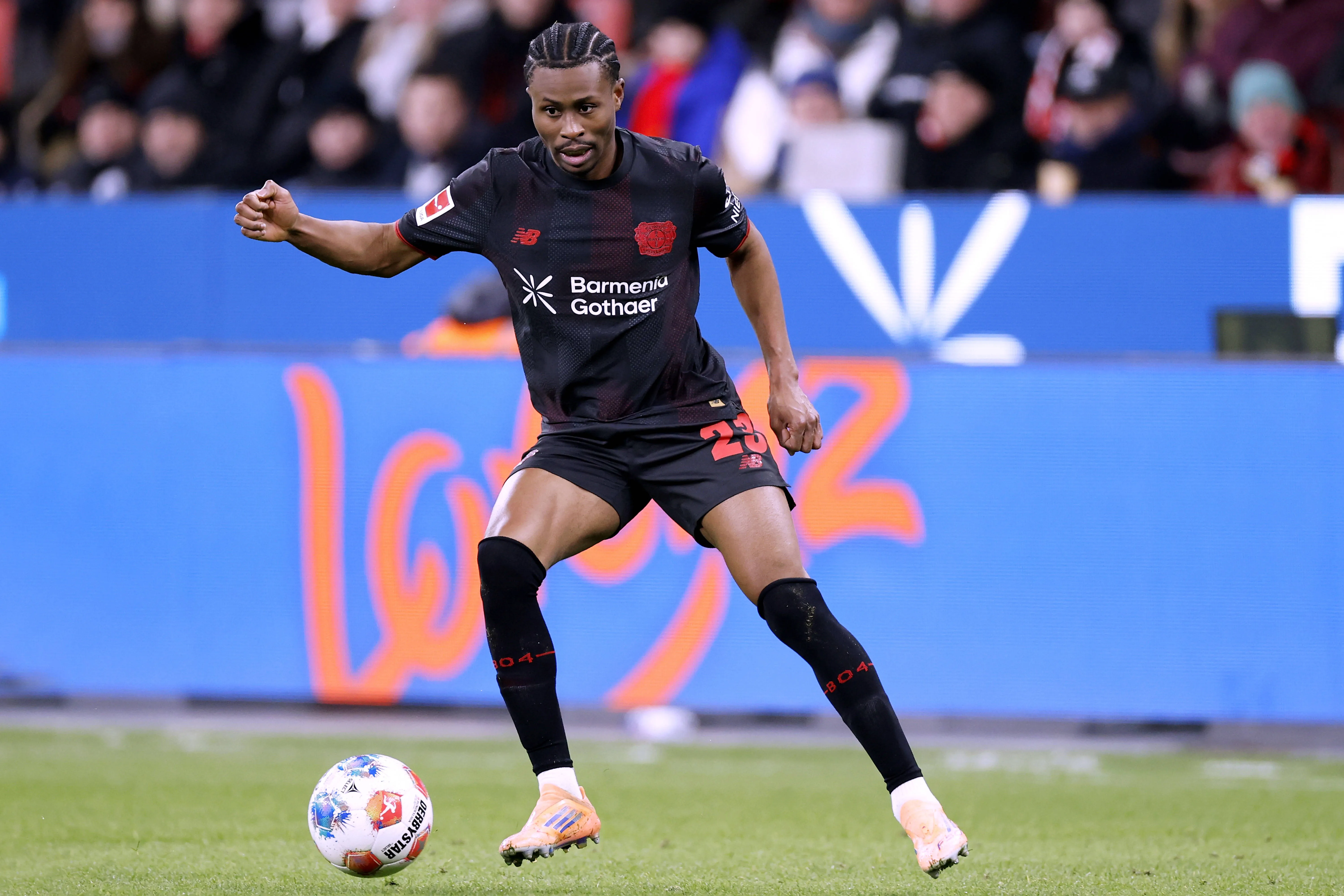 Bayer Leverkusen forward Nathan Tella