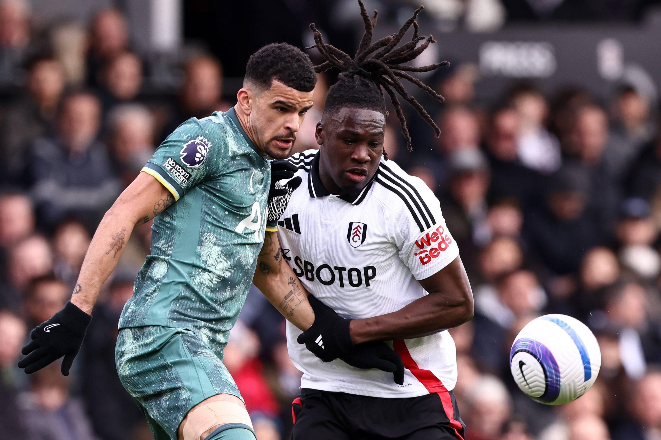 Nigeria Super Eagles and Fulham star Calvin Bassey (r). Photo by IMAGO