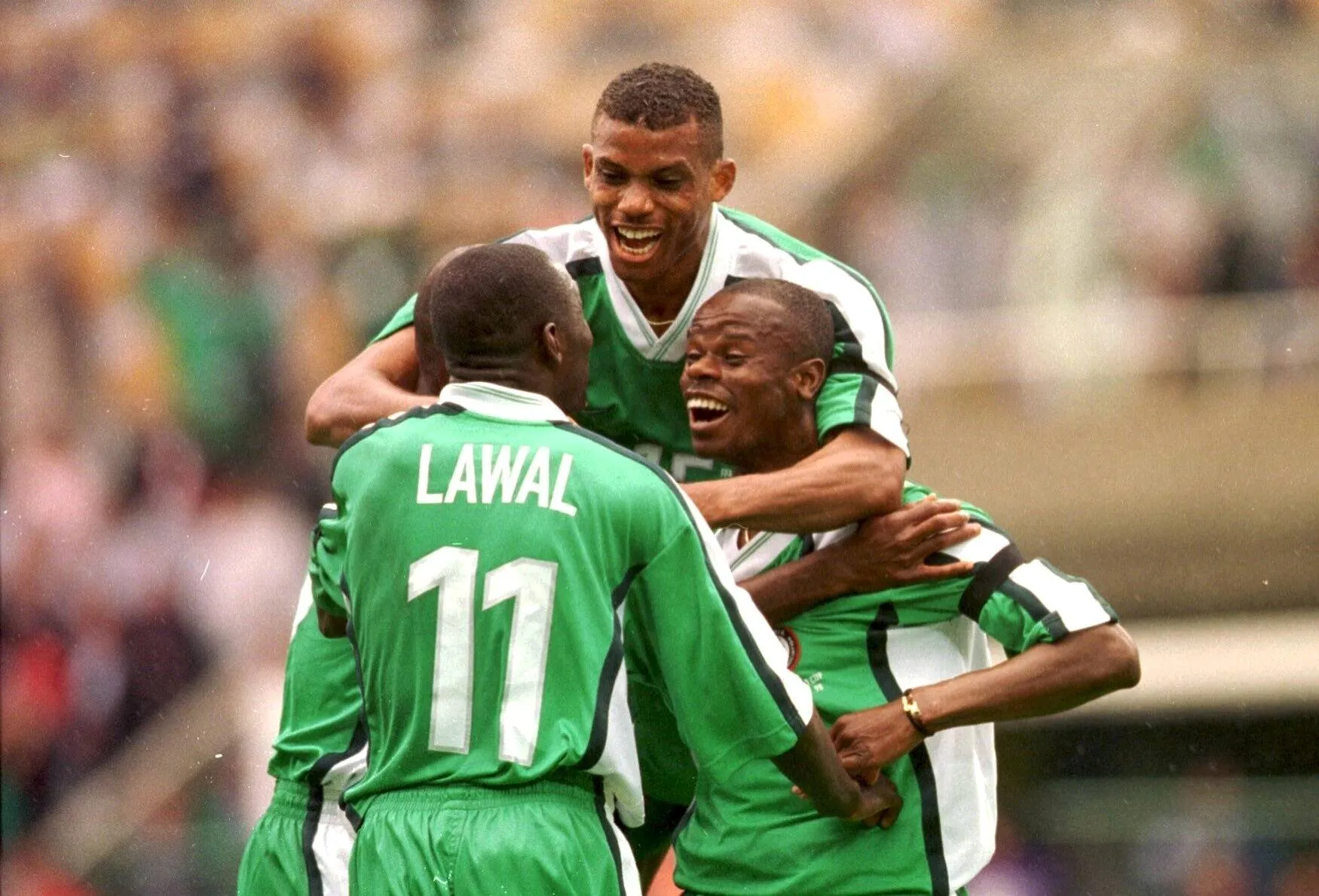 Super Eagles heroes Sunday Oliseh, Garba Lawal and Mutiu Adepoju 