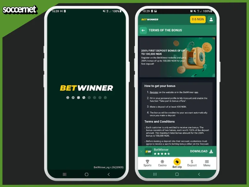 BetWinner welcome bonus