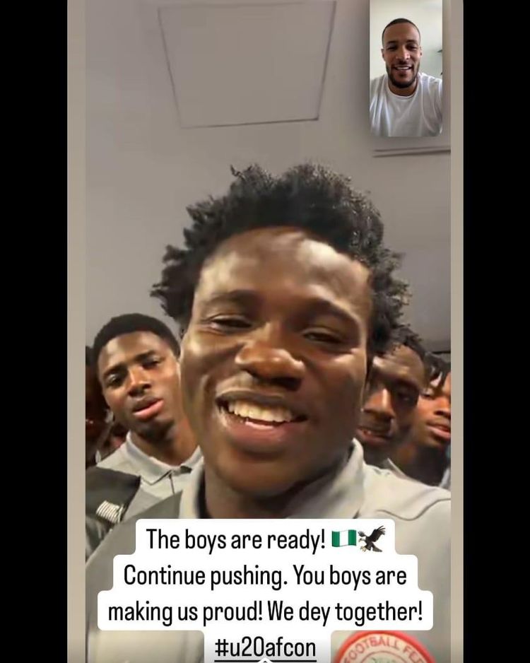 William Troost-Ekong congratulates Flying Eagles