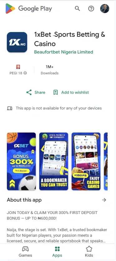 1xBet App Nigeria: Download on Android & iOS (2026)