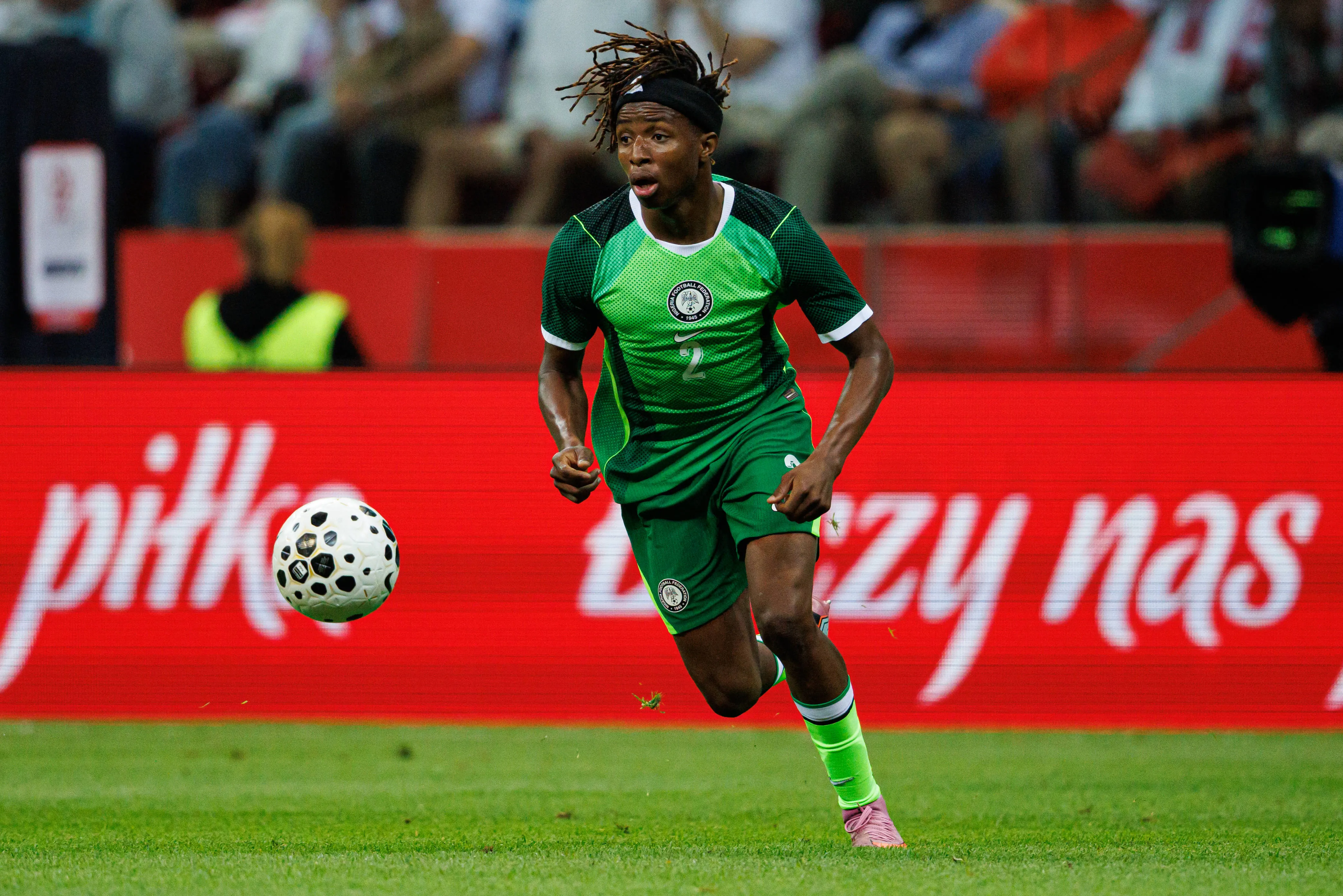 Abdullahi Bewene seen during International Friendly game between national teams of Poland and Nigeria Maciej Rogowski/Ball Raw Images Warsaw PGE Narodowy Poland 
