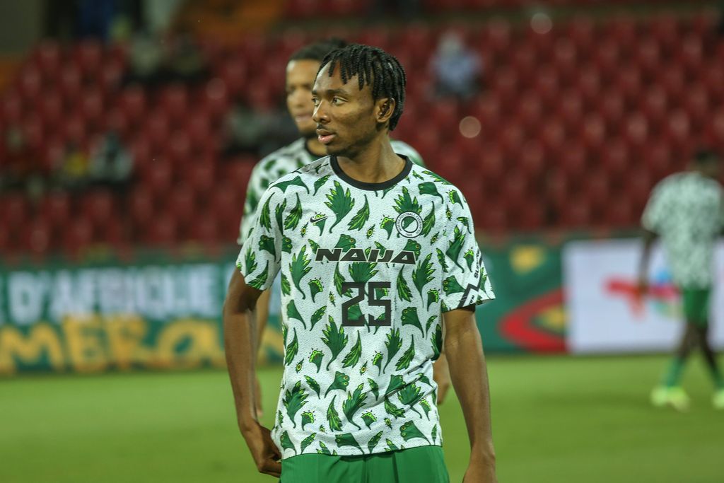 Kelechi Nwakali of Nigeria during the 2021 Africa Cup of Nations match between Guinea Bissau and Nigeria at Stade Roumde Adjia on January 19, 2022 in Garoua, Cameroon