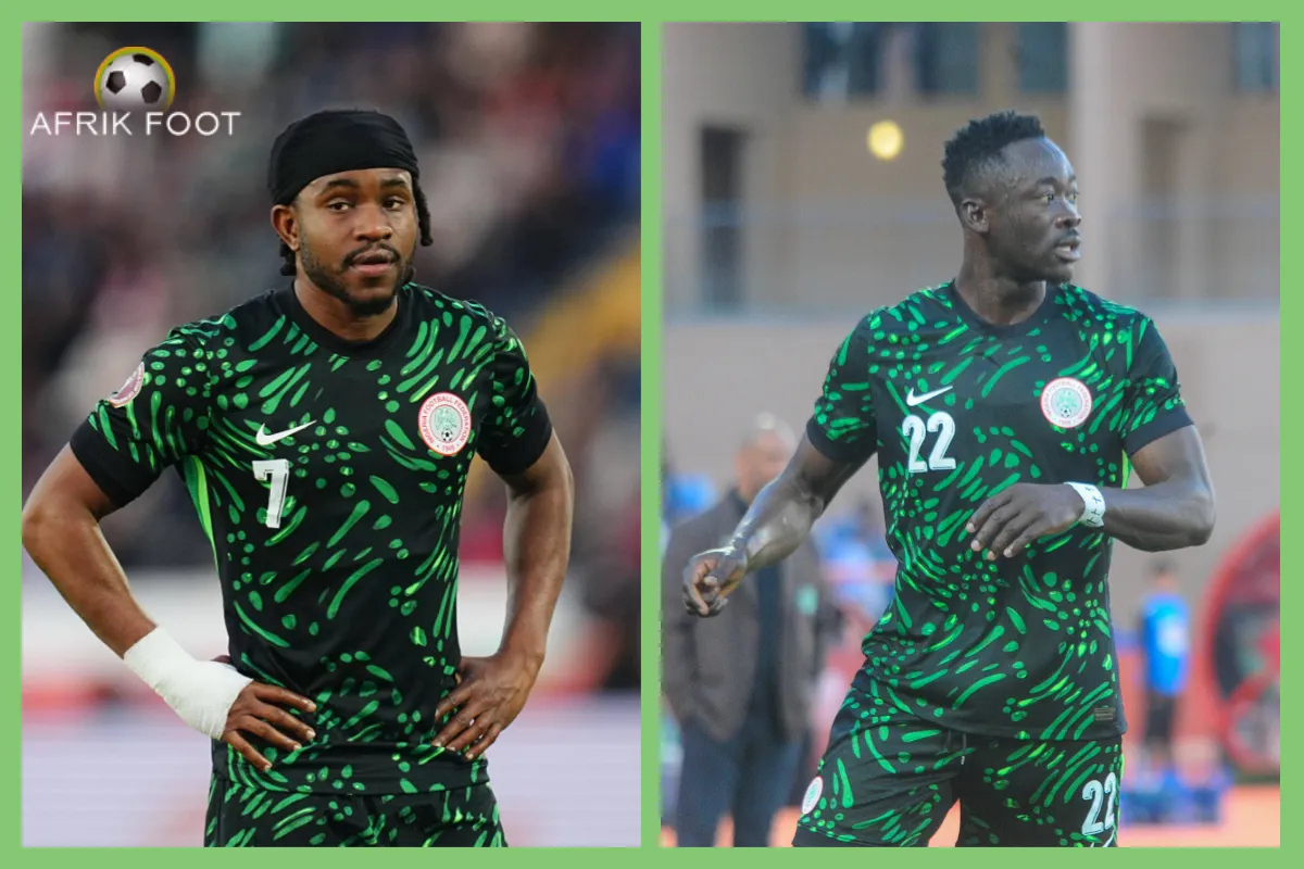 Ademola Lookman and Akor Adams of Nigeria Super Eagles
