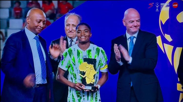 Super Falcons captain Rasheedat Ajibade 