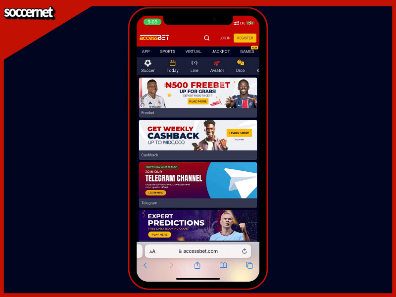 Accessbet welcome bonus and promos for current users