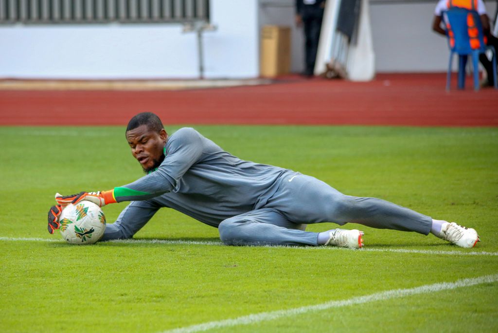 Stanley Nwabali of Nigeria during 2025 AFCON qualifier