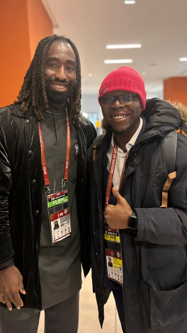 Soccernet.ng Reporter Ayomide Oguntimehin with Johan Djourou