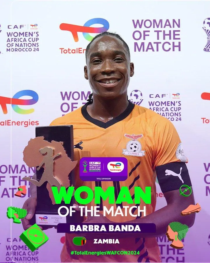Zambia star and reigning Africa Footballer of the Year (Women), Barbra Banda 
