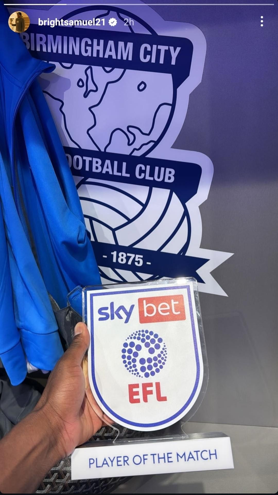 Bright Osayi-Samuel wins the Man of the Match Award against Ipswich 