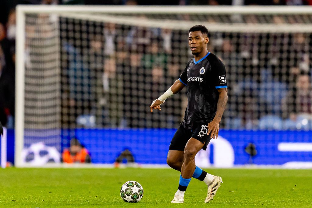 Raphael Onyedika during the Champions League match between Aston Villa and Club Brugge