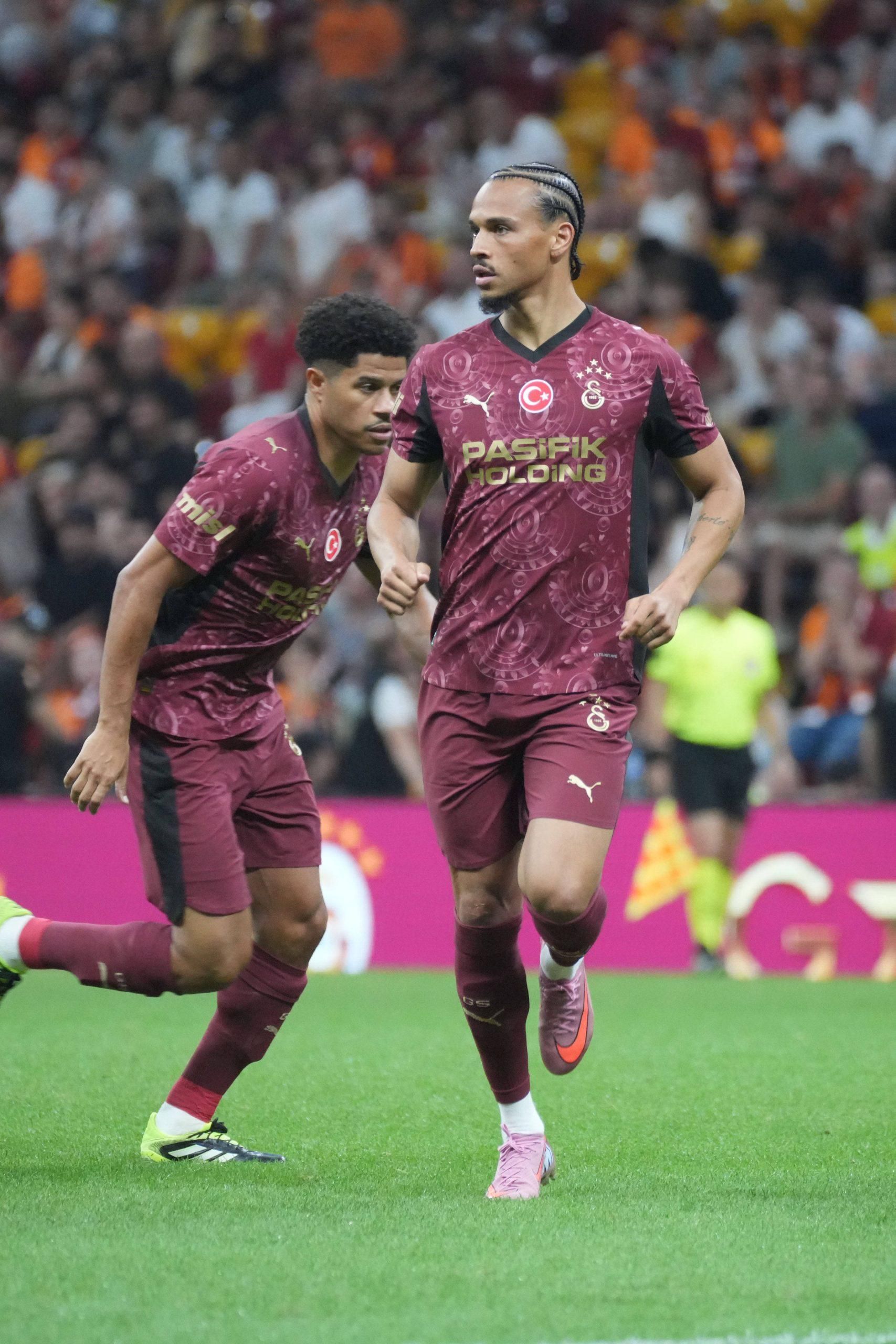 Leroy Sane and Gabriel Sara of Galatasaray