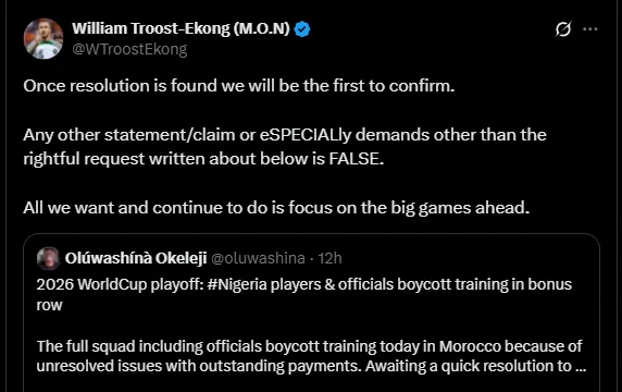 Troost-Ekong breaks silence on Super Eagles boycott