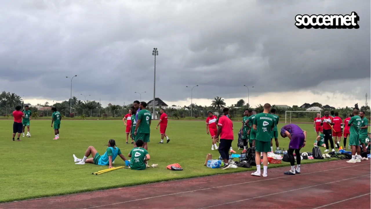Berea of Madagascar training at Uyo ahead of Super Eagles clash