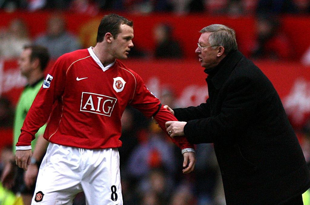 Sir Alex Ferguson with Wayne Rooney