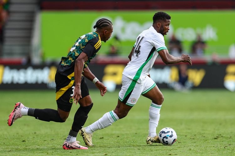 Kelechi Iheanacho in action for the Super Eagles of Nigeria