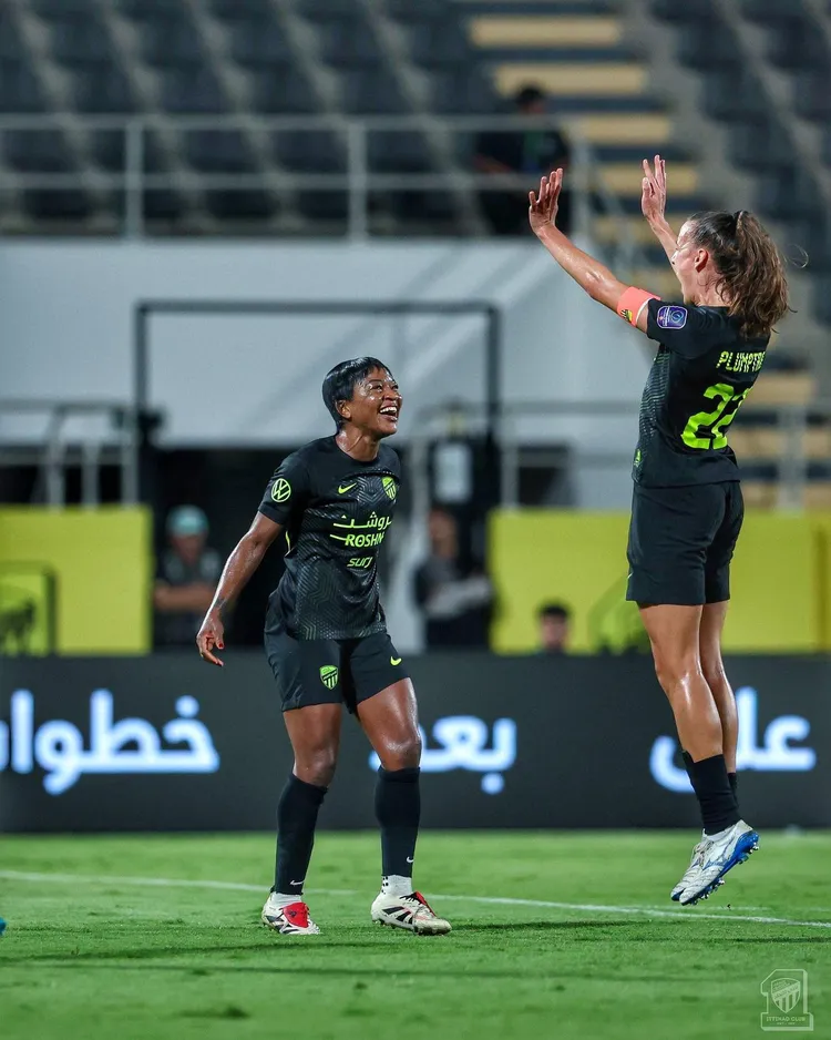 Nigeria Super Falcons stars Francisca Ordega and Ashleigh Plumptre.