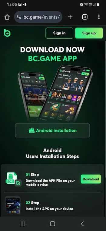 BC Game App for Android & iOS 2026