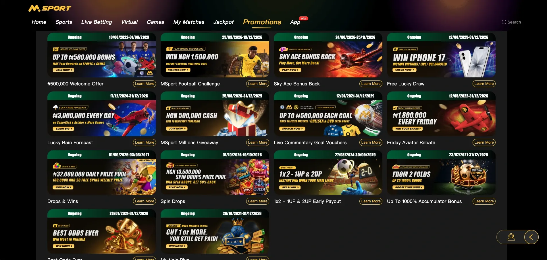 MSport Nigerian promotions