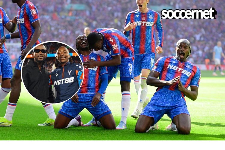 Pictures: Mr Eazi celebrates with FA Cup winners following Wolves victory