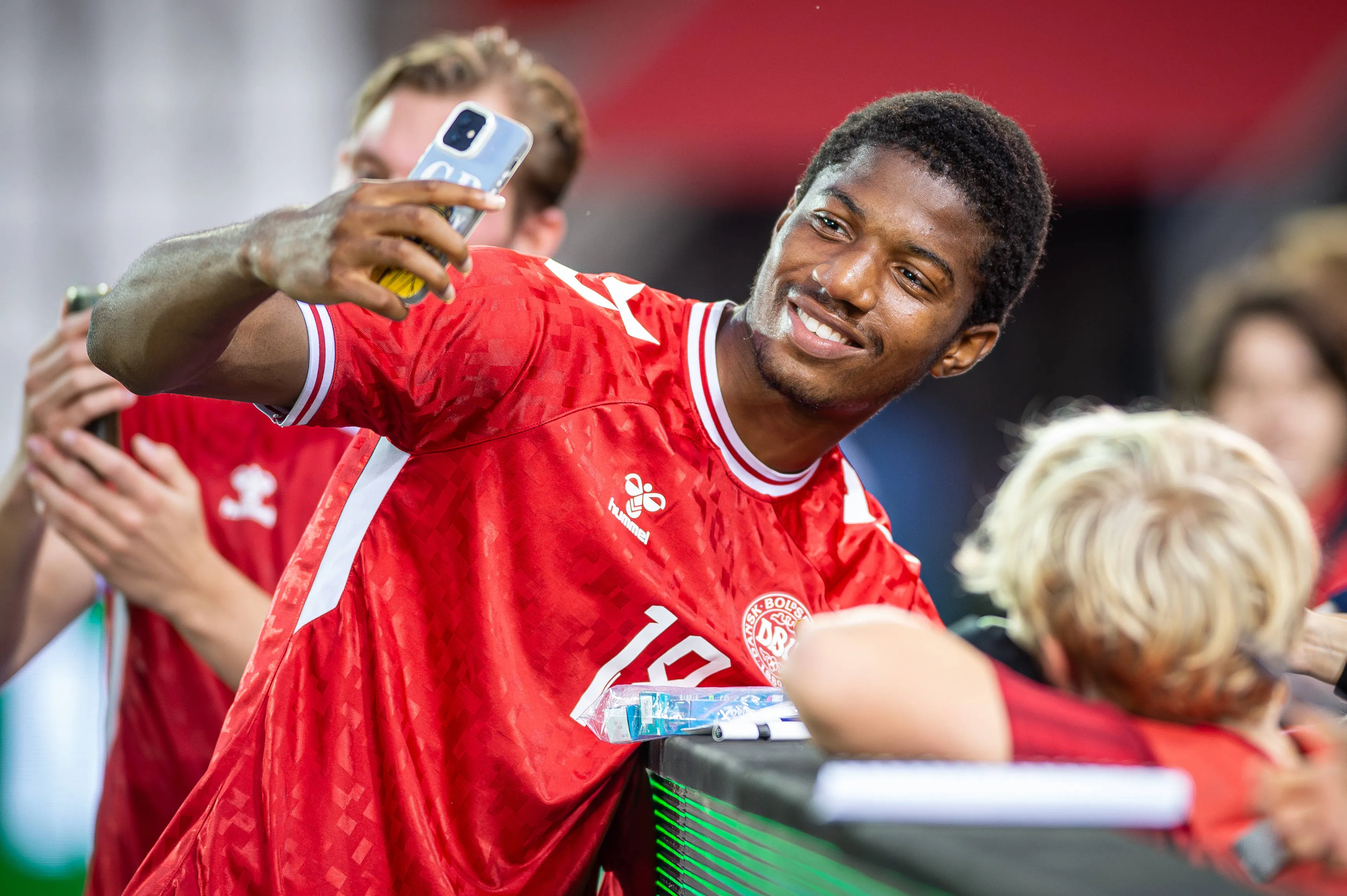 Chido Obi of Denmark seen after a football friendly between Denmark and Norway at Vejle Stadion in Vejle. 