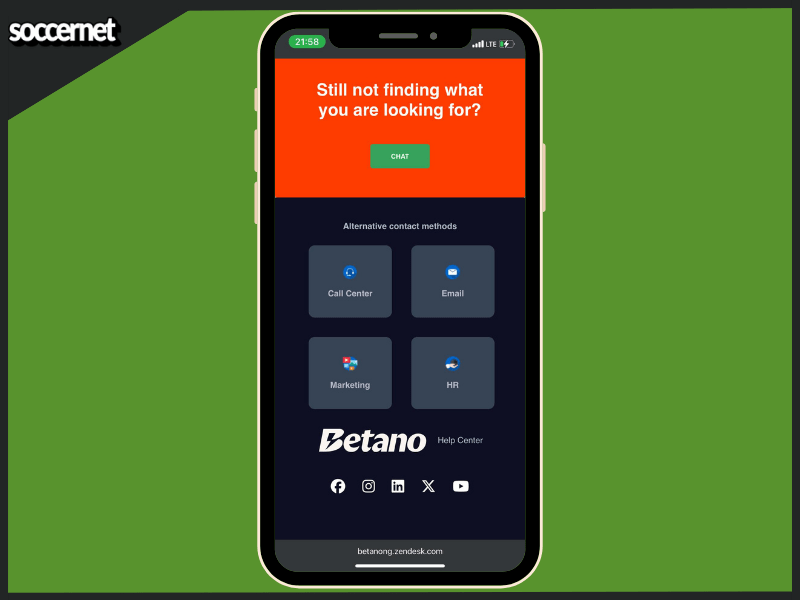 Betano customer care contact information