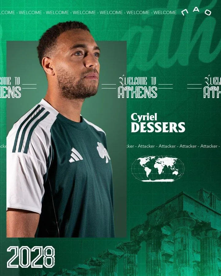 Cyriel Dessers signs for Panathinaikos