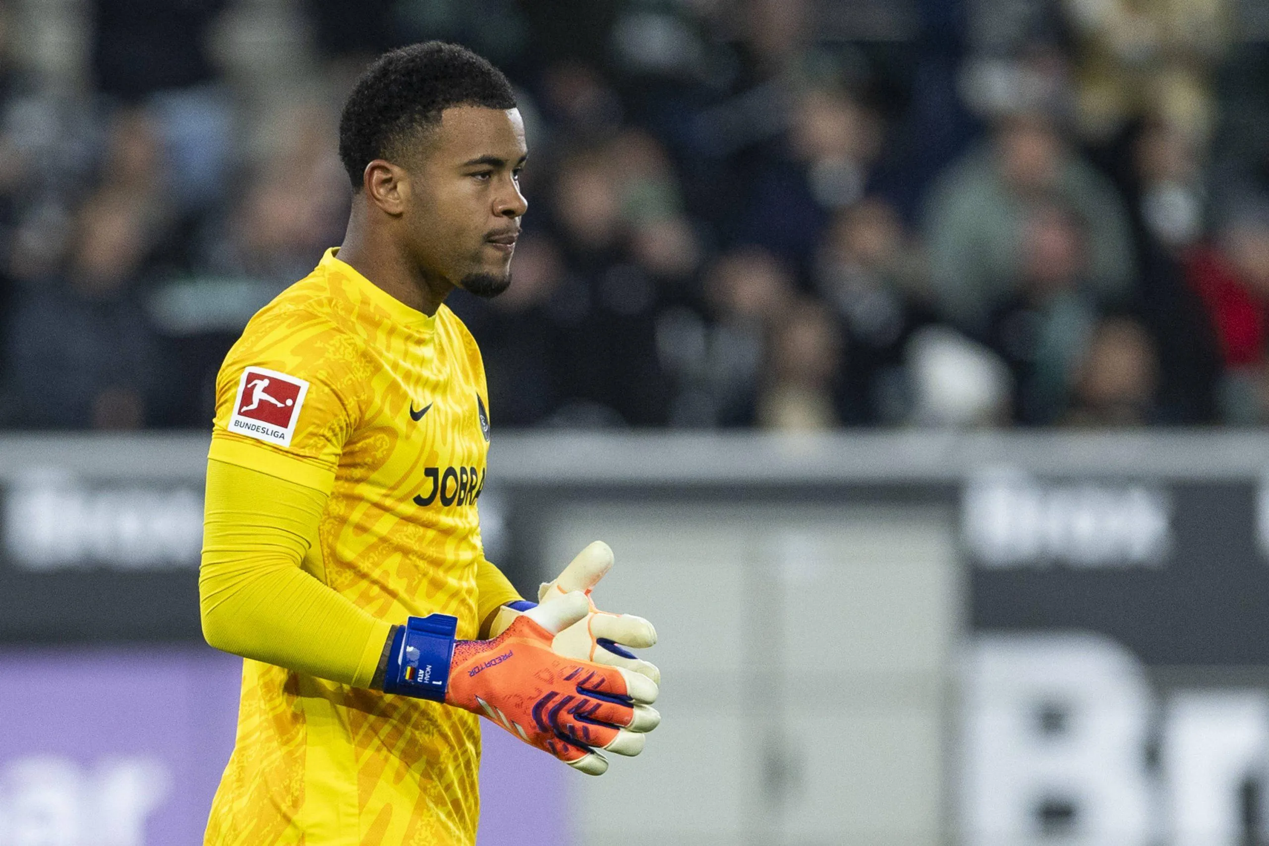 Noah Atubolu in action for Freiburg