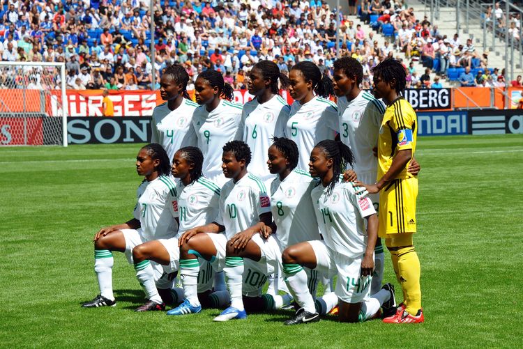 Super Falcons legend Precious Dede and Perpetua Nkwocha