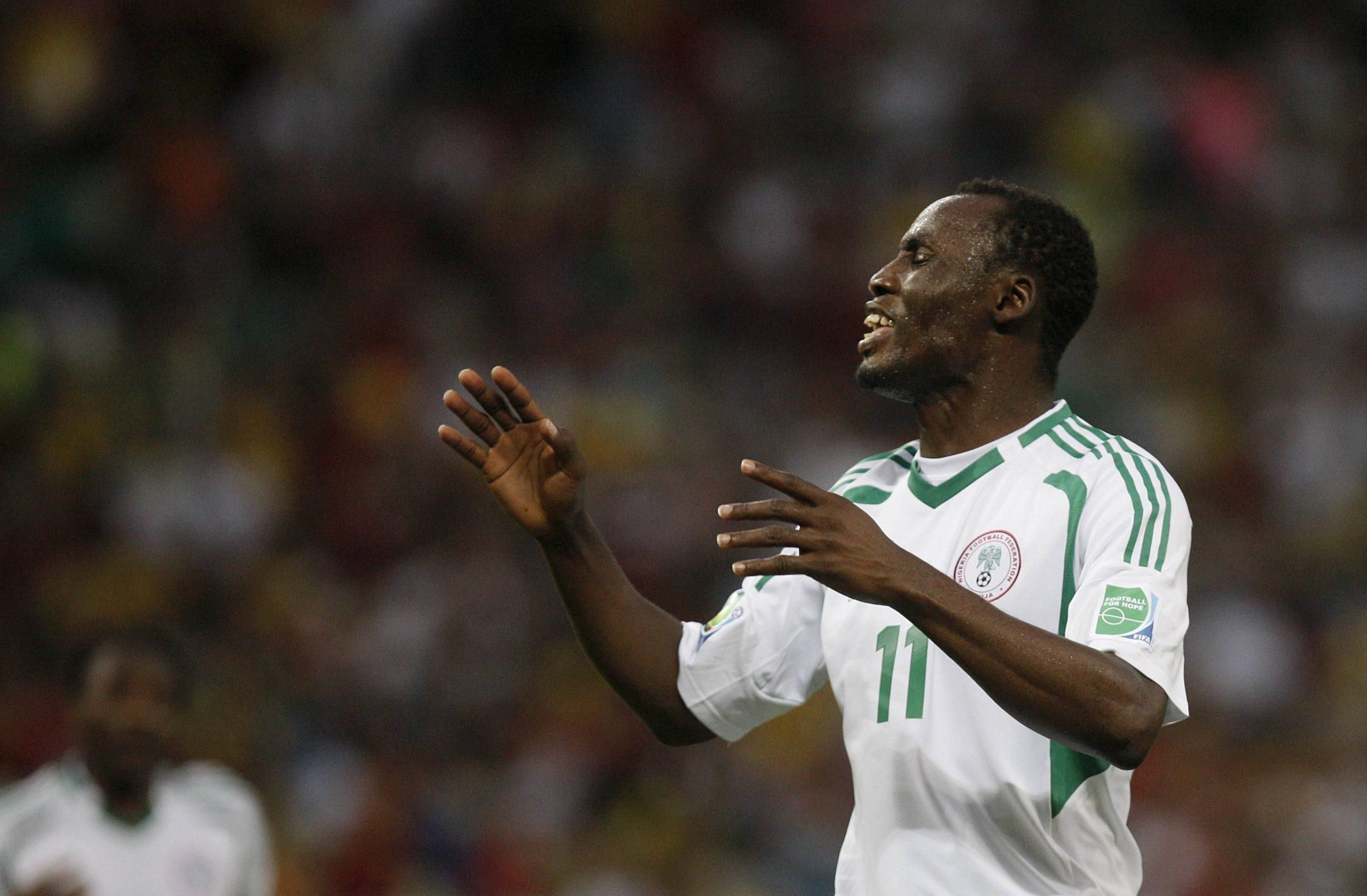Nigeria s Muhammad Gambo reacts during the FIFA s Confederations Cup Brazil 2013 match against Spain