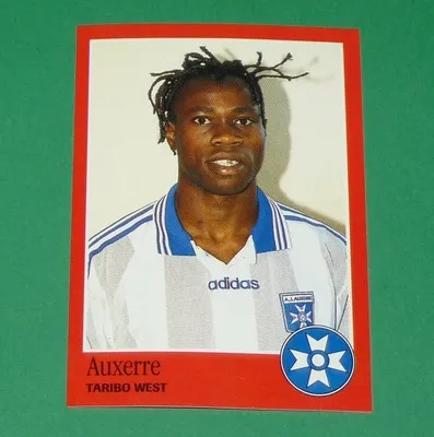 N°11 TARIBO WEST AJ AUXERRE AJA ABBE-DESCHAMPS PANINI FOOT 97 ...