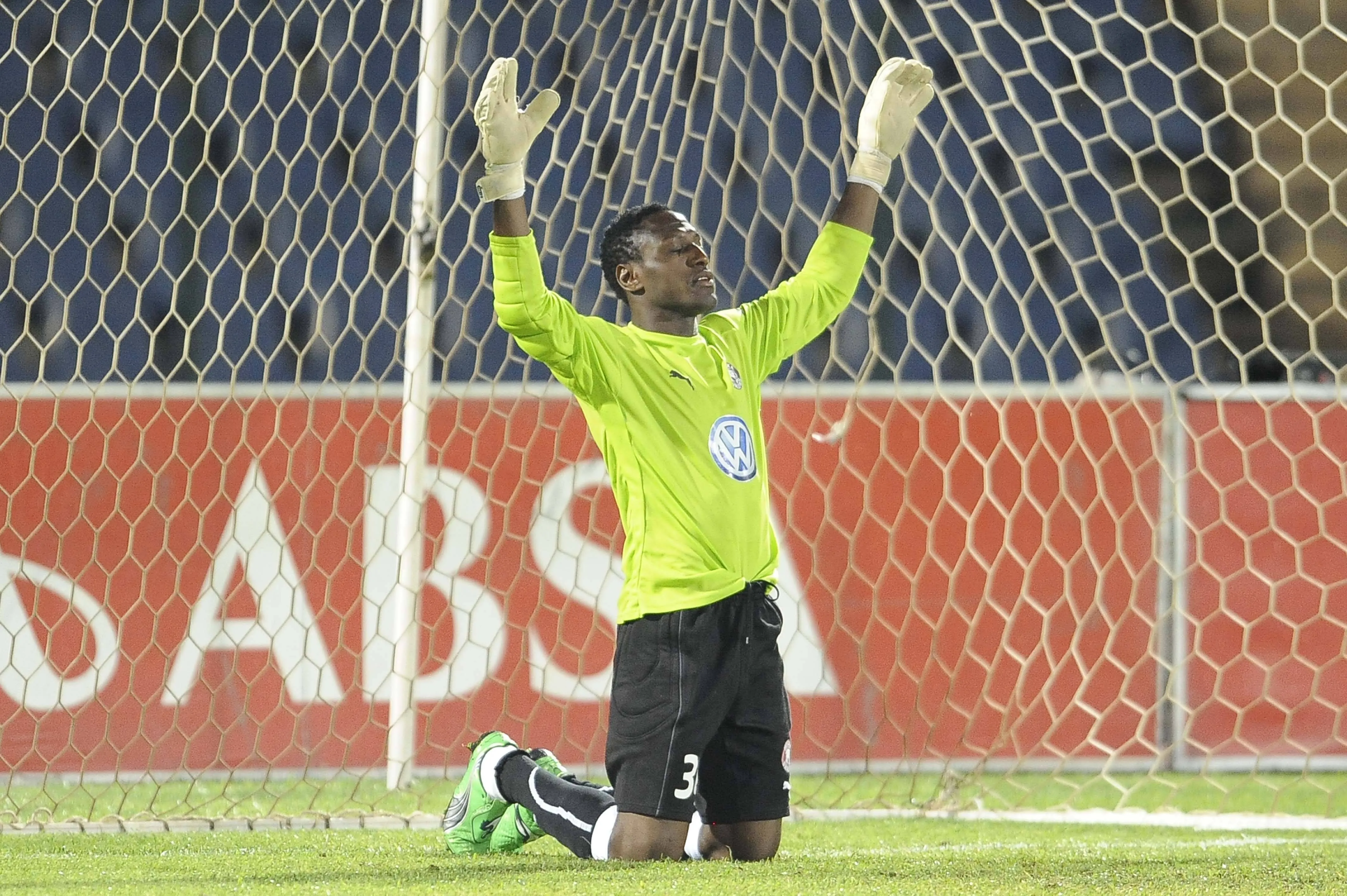 Greg Etafia in action in the game between Moroka Swallows and Ajax Cape Town