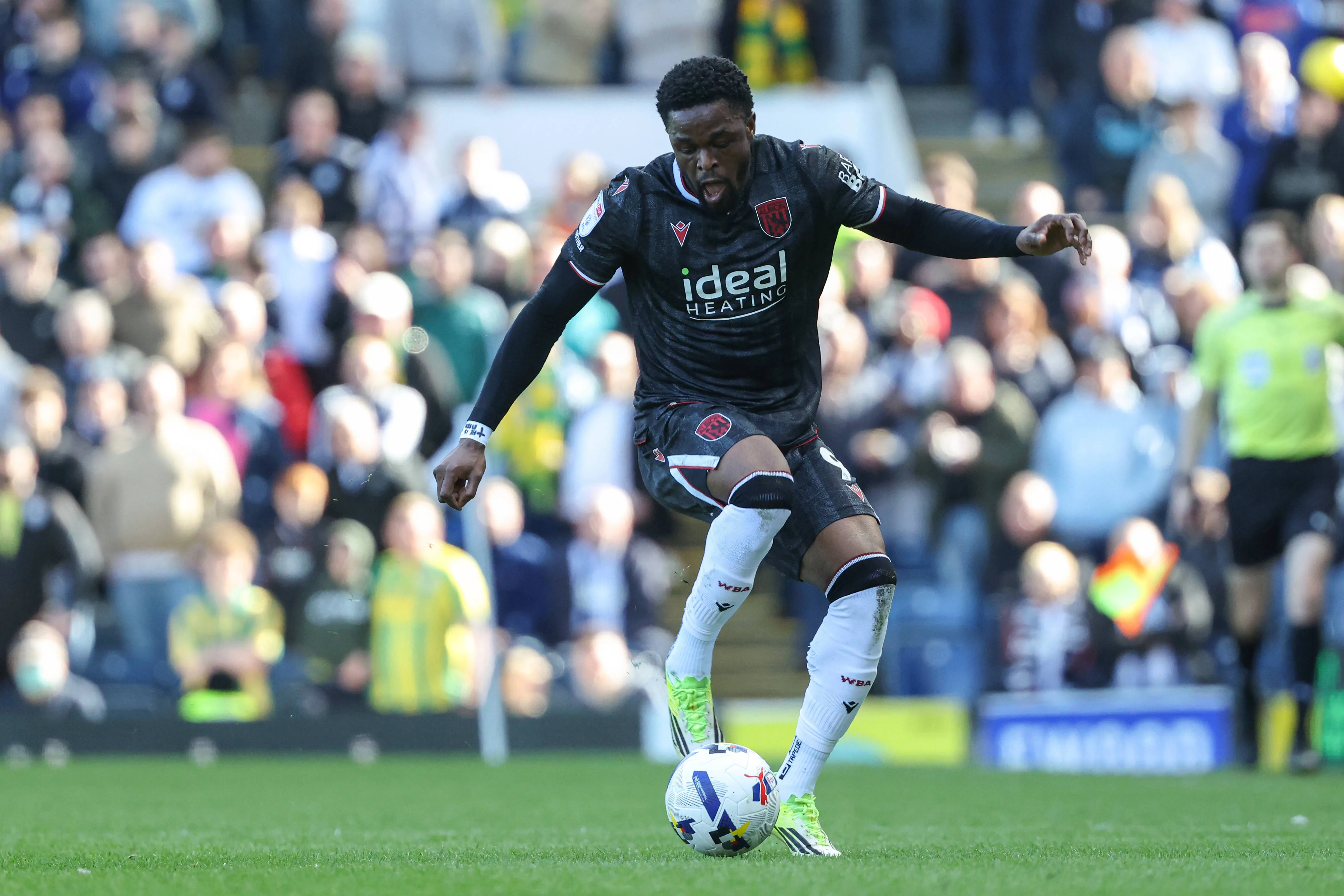 Blackburn Rovers versus West Bromwich Albion Josh Maja of West Bromwich Albion controls the ball