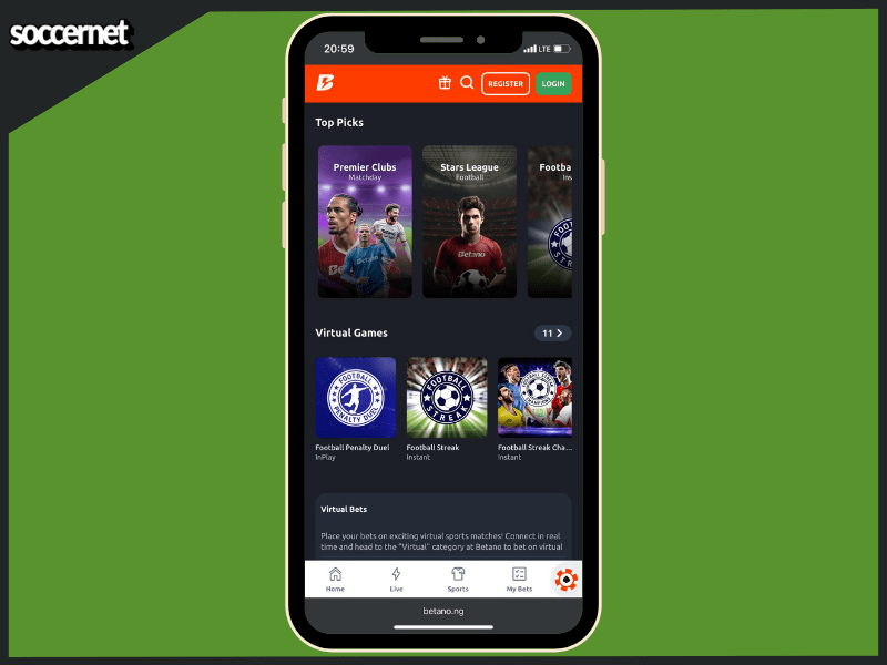 Betano offers a smooth interface on mobile, desktop and app