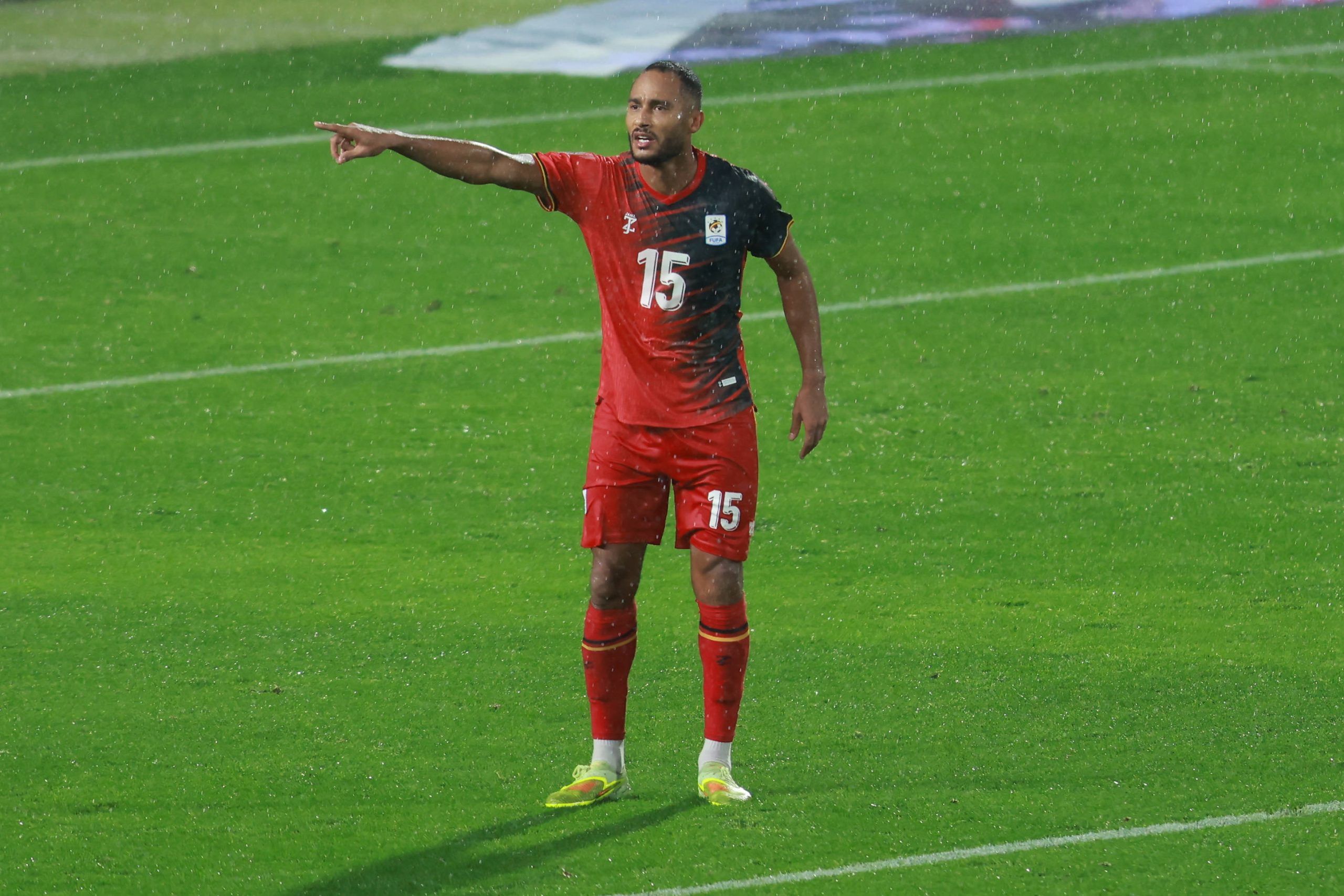 Jordan Obita of Uganda during the AFCON 2025 match against Tunisia