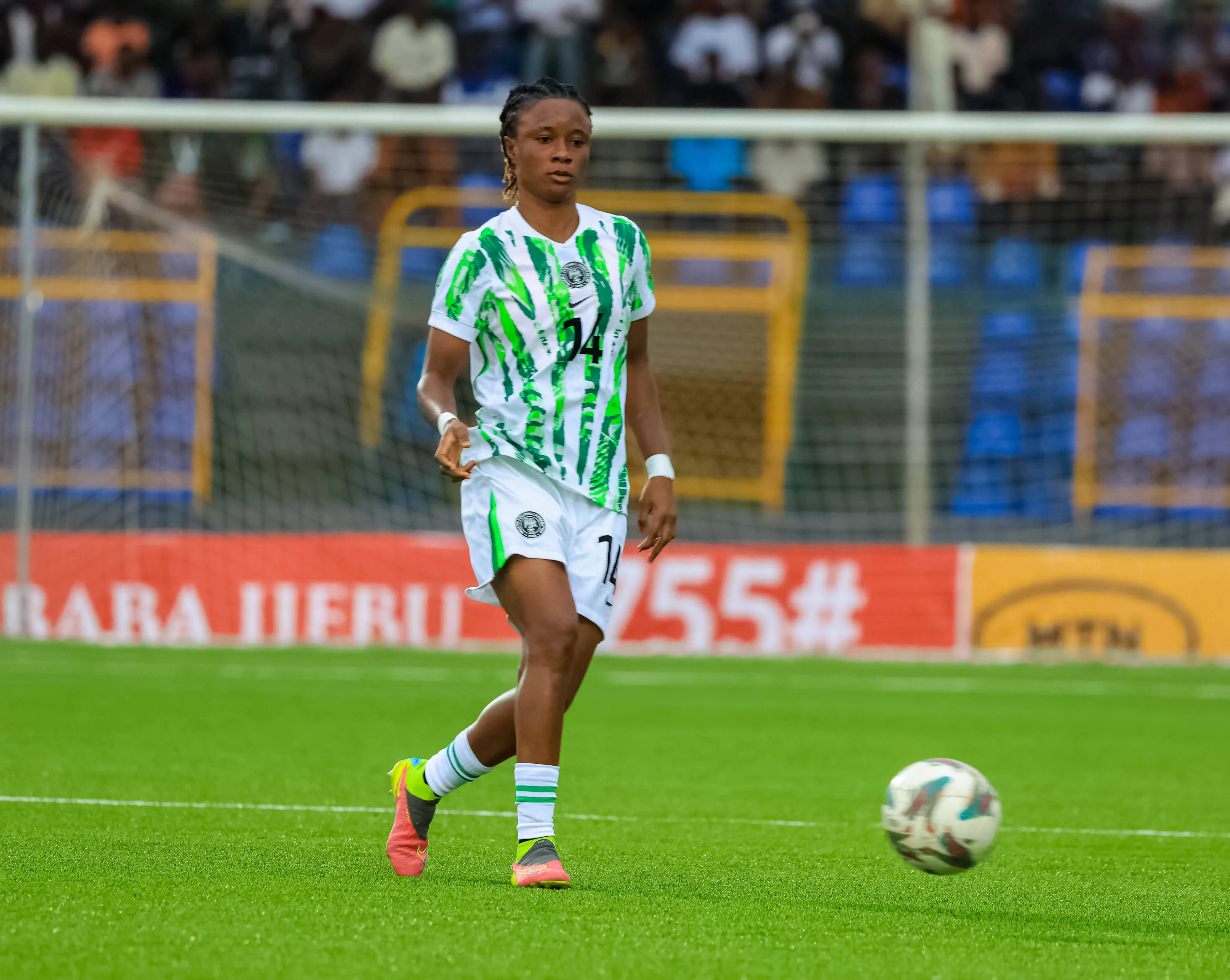 Tosin Demehin in action against Benin Republic for Nigeria