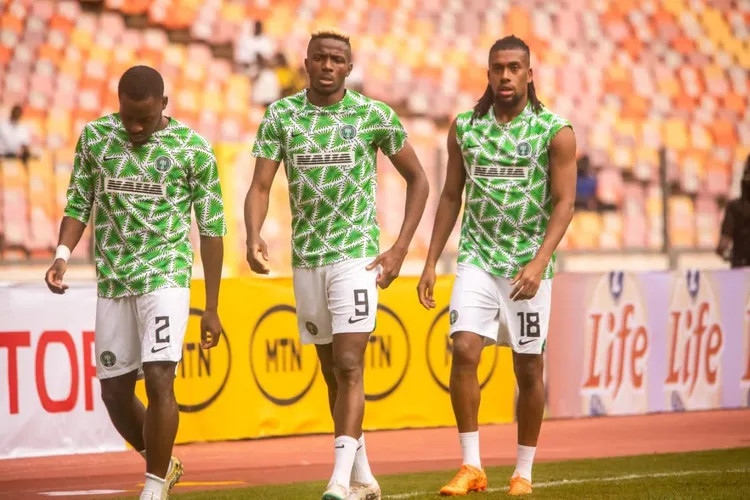 Super Eagles stars Bright Osayi-Samuel, Victor Osimhen and Alex Iwobi