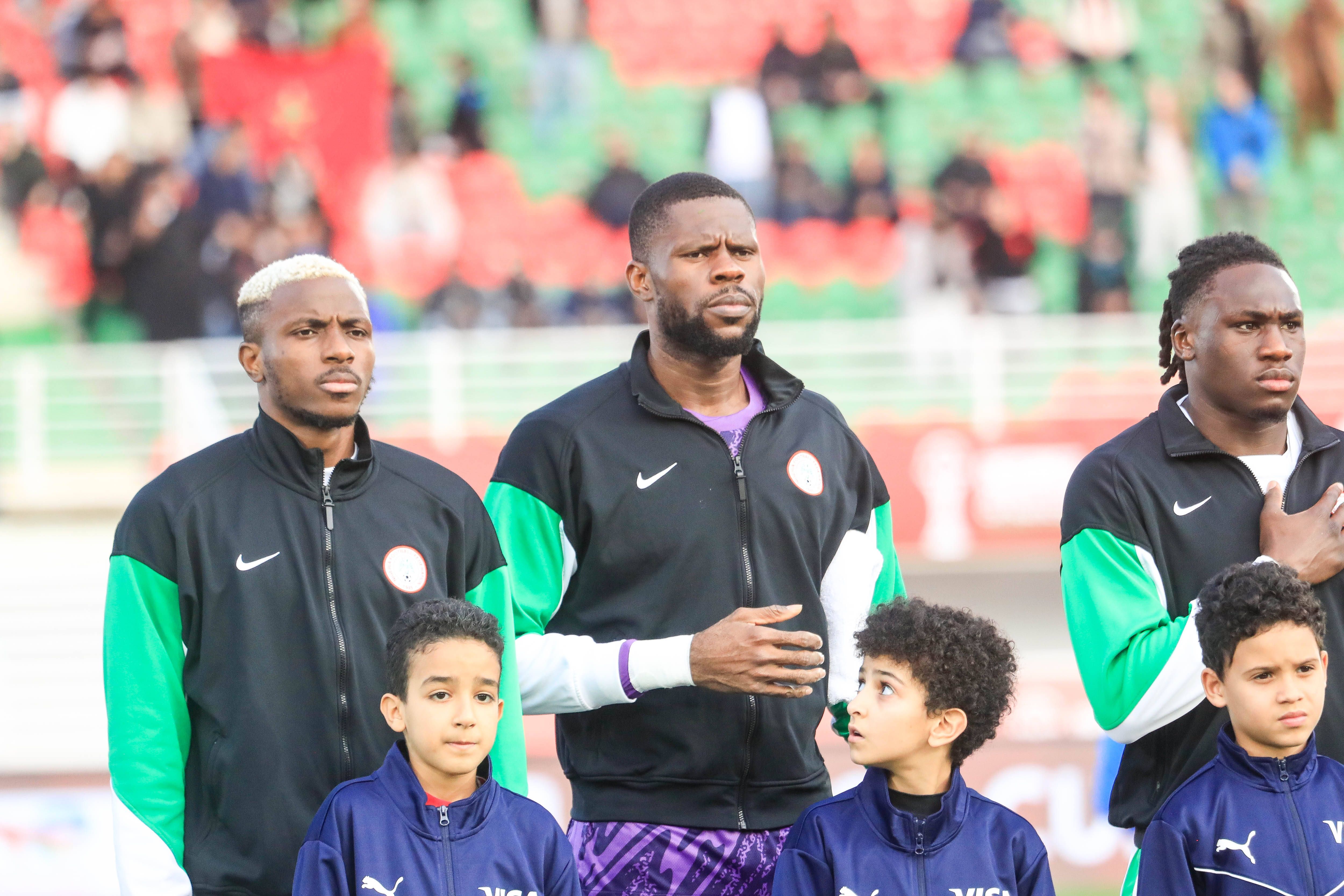 Victor Osimhen, Francis Uzoho and Calvin Bassey during the Africa Cup of Nations AFCON