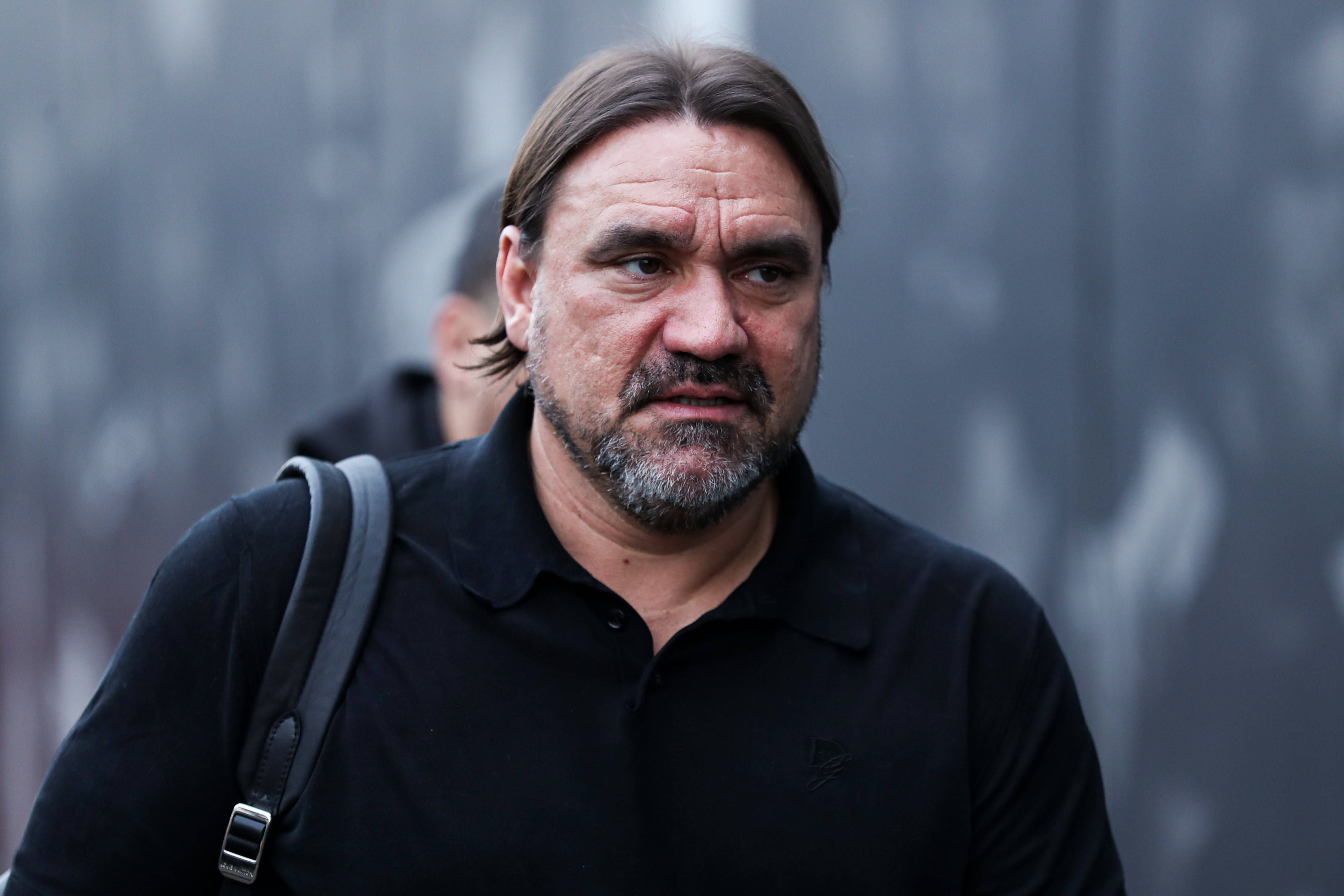 Daniel Farke manager of Leeds United arrives at stadium ahead of the Premier League match Leeds United vs Fulham