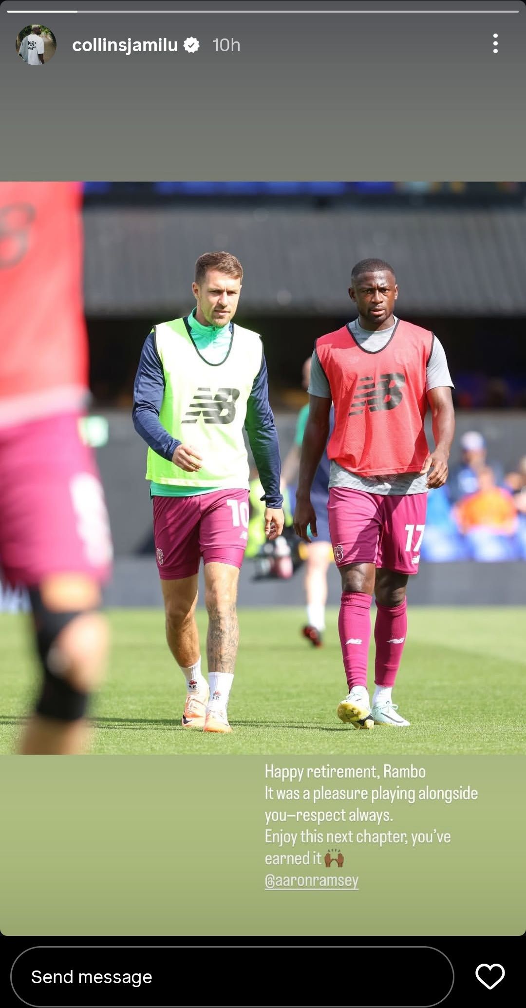 Picture of Aaron Ramsey and Jamilu Collins at Cardiff City