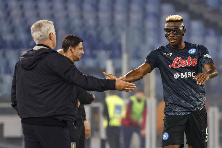 José Mourinho and Victor Osimhen