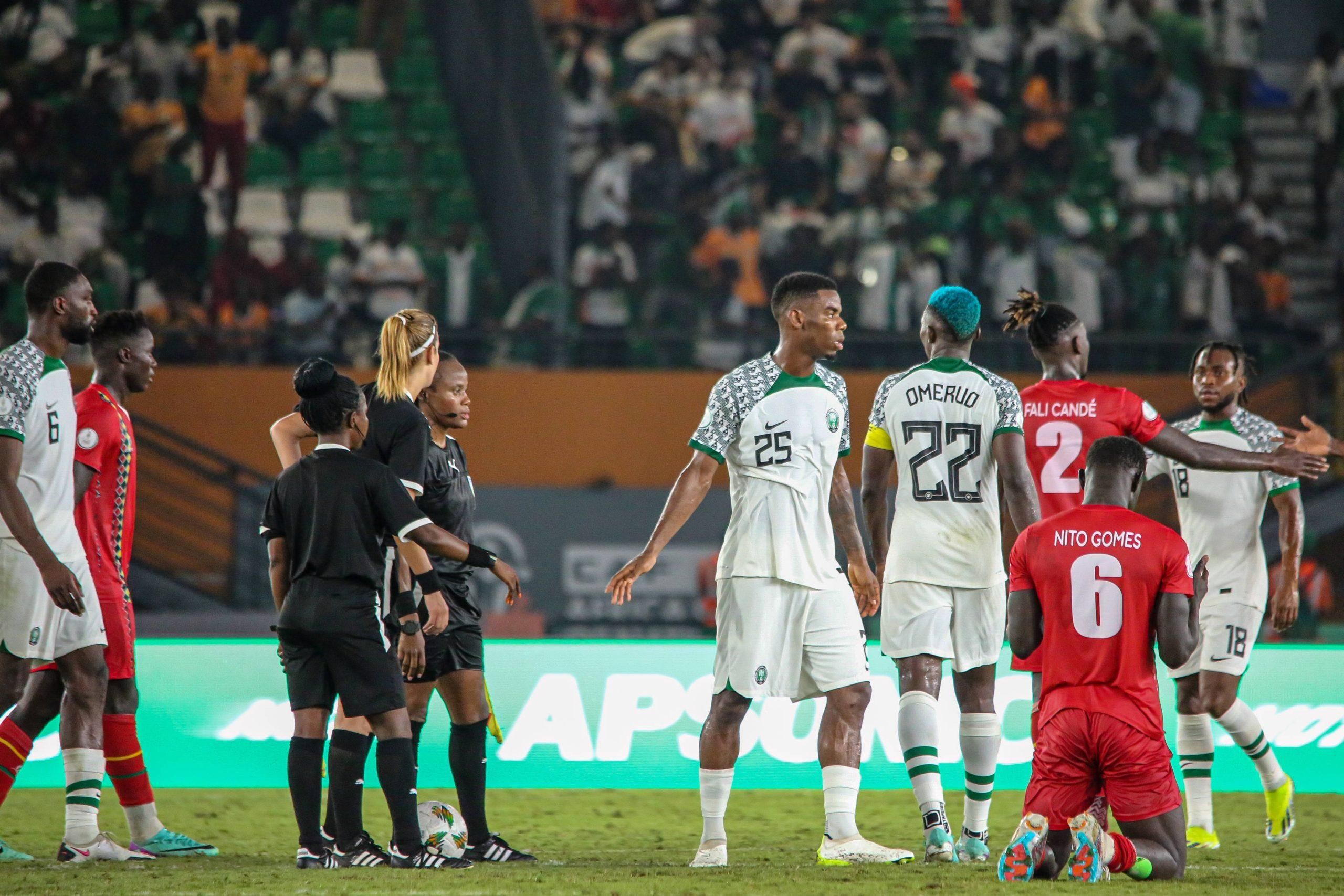 Raphael Onyedika of Nigeria during the TotalEnergies Caf Africa Cup of Nations Afcon 2023 match between Guinea Bissau and Nigeria